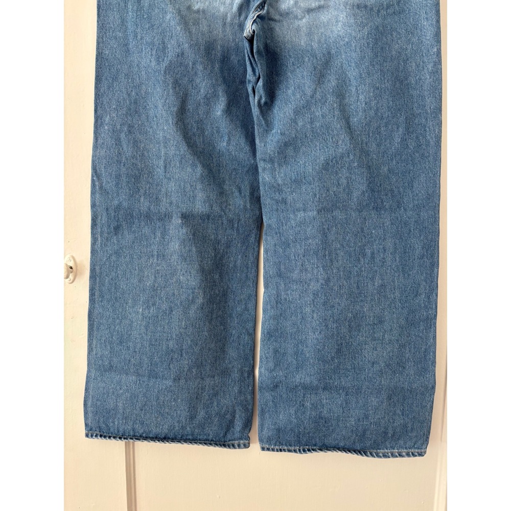 Veronica Beard Grant Wide Leg Extra High Rise Jeans Cape Wash 29 Patch Pocket LA - Picture 10 of 14